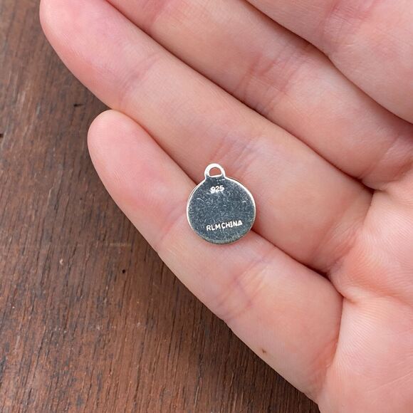 Vintage Robert Lee Morris 925 Sterling Silver Letter "B" Alphabet Round Charm - Picture 2 of 3